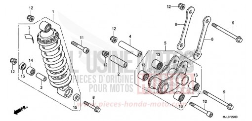 COUSSIN ARRIERE NC750XAE de 2014